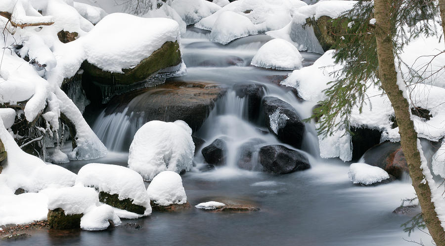 Winter Stream Iv Photograph by Avtg