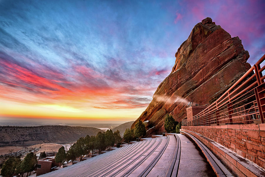 Winter Sunrise at Red Rocks Photograph by Eric Glaser
