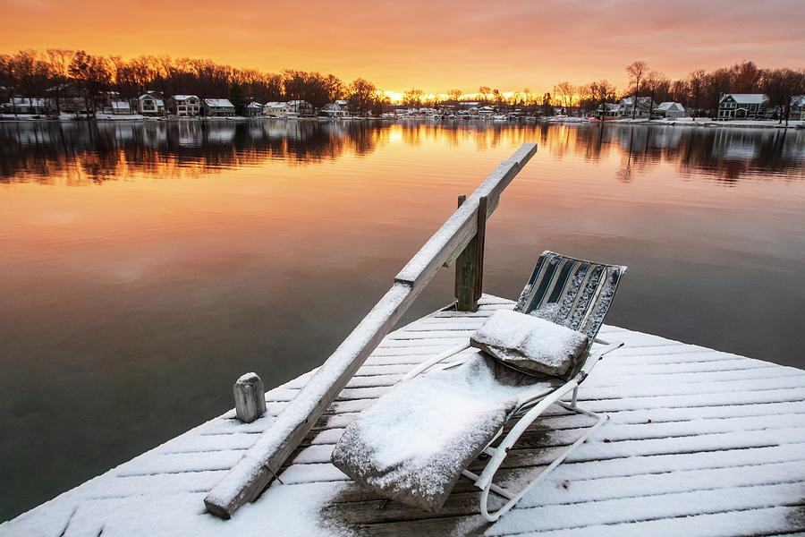 Winter Sunrise on Gull Lake No. 2 Photograph by Mary Lee Dereske