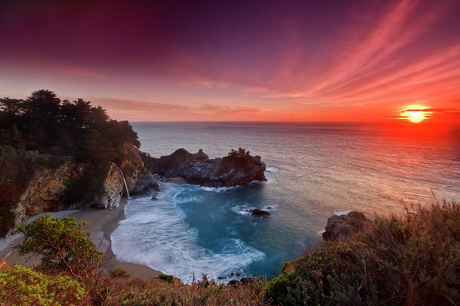 Winter Sunset, Mcway Falls Photograph by Don Smith Winter Sunset, Mcway Falls Photograph by Don Smith