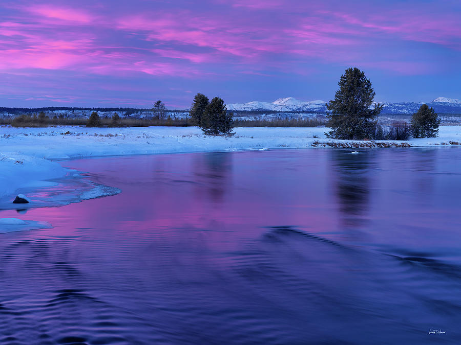 Winter Sunset Reflection Photograph by Leland D Howard