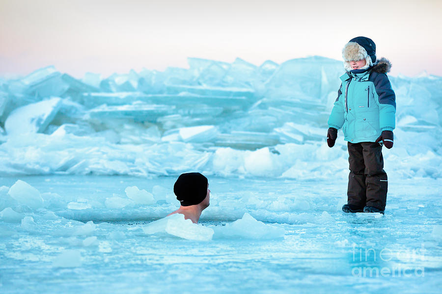 winter outdoor swimming