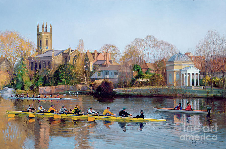 Winter Training At Hampton Painting by Timothy Easton