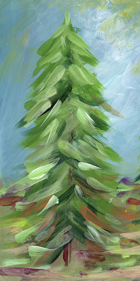 Winter Tree- Expressionist Art by Linda Woods Painting by Linda Woods
