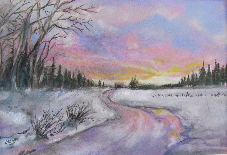 Winter Twilight Pastel by Jean Batzell Fitzgerald