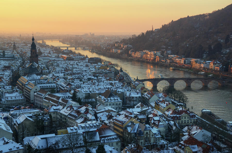 Winter View Of Heidelberg Photograph by Richard Fairless