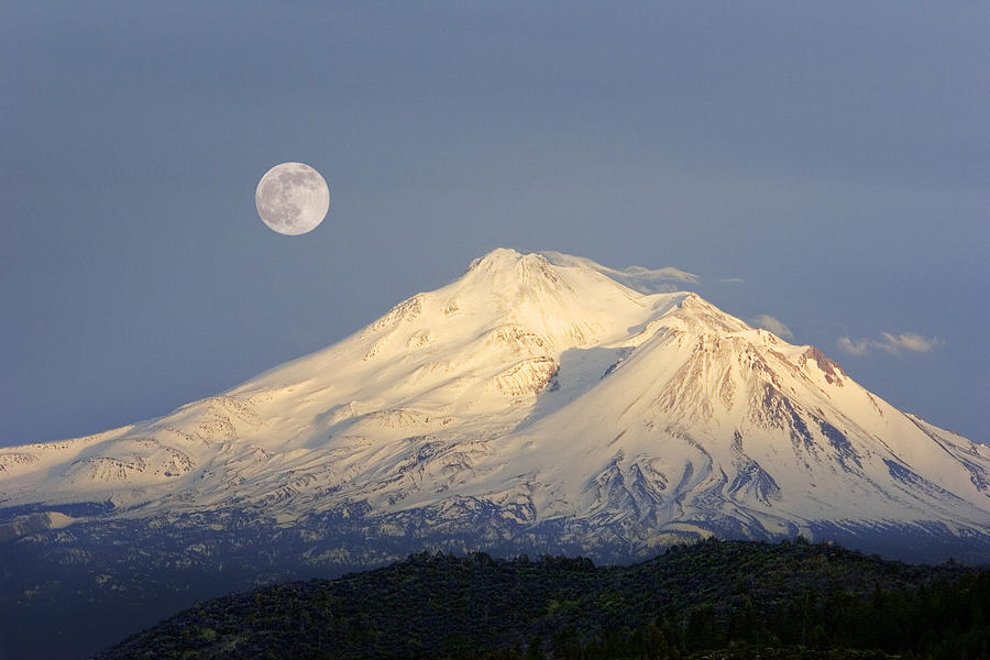 Winter View Of Mt. Shasta, In Northern Photograph by Diane Miller