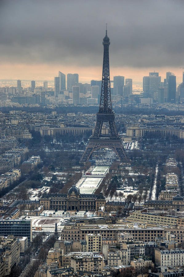 Winter View Of The Eiffel Tower Photograph by Richard Fairless