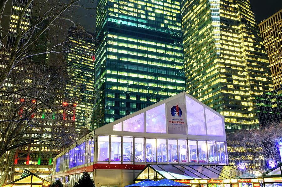 Winter Village at Bryant Park New York City Photograph by John Rizzuto