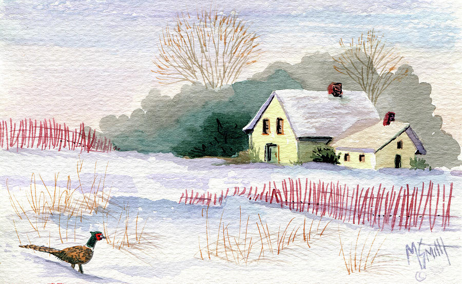 Winter Visitor Painting by Marilyn Smith