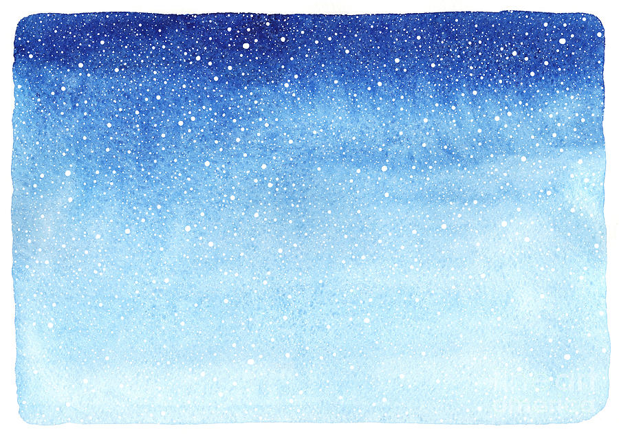 Winter Watercolor Horizontal Gradient Digital Art by Rolau Elena