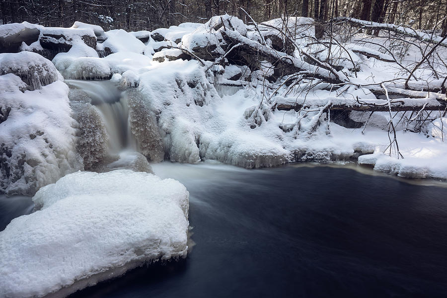 Winter Waterfall  Photograph by Brian Hale