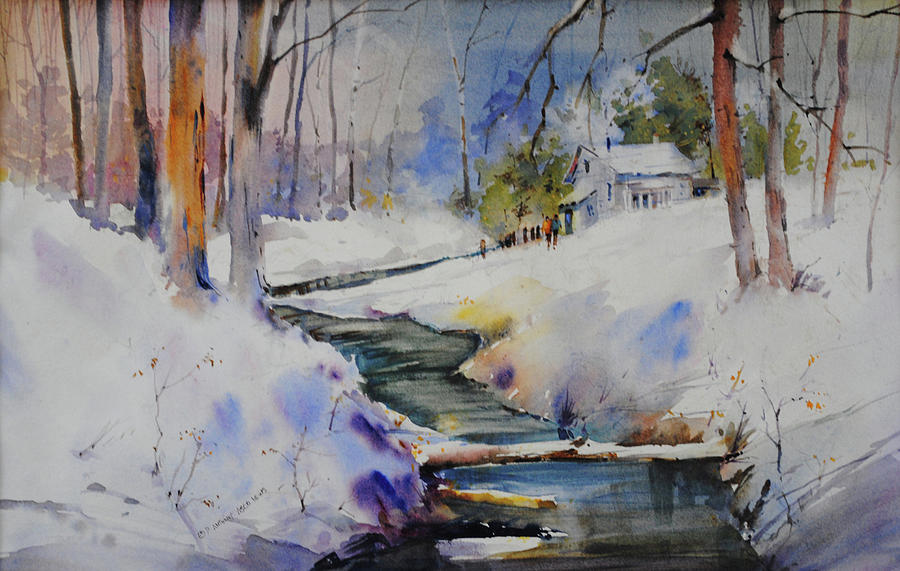 Winter Wilderness Painting by P Anthony Visco