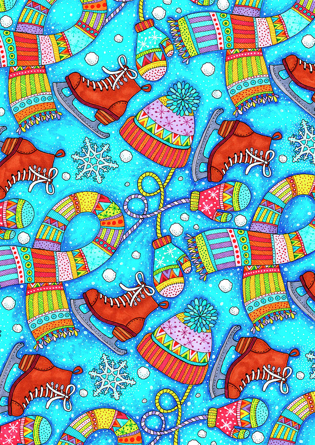 Winter Digital Art - Winter Wonderland 7 - Color by Hello Angel