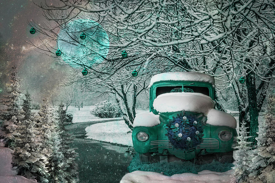 Winter Wonderland in Turquoise Tones Photograph by Debra and Dave Vanderlaan