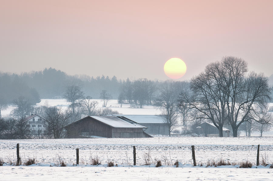 Winterlandschaft Bayern Photograph by Carlos Malvar