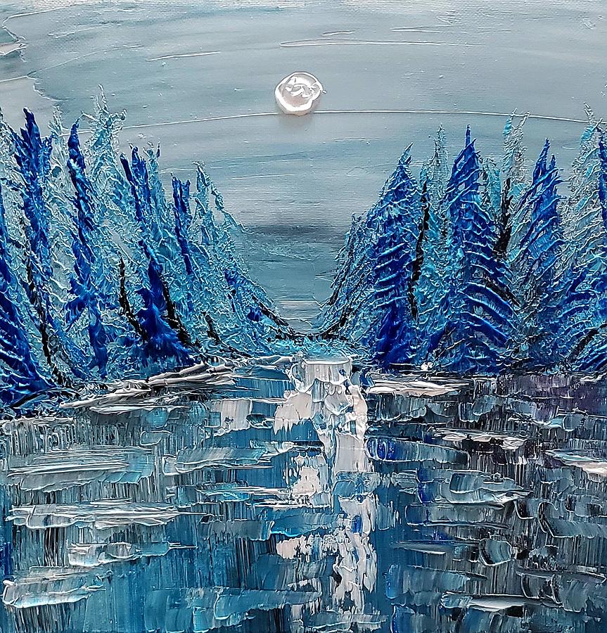 Winters Day Painting by Amy Kuenzie
