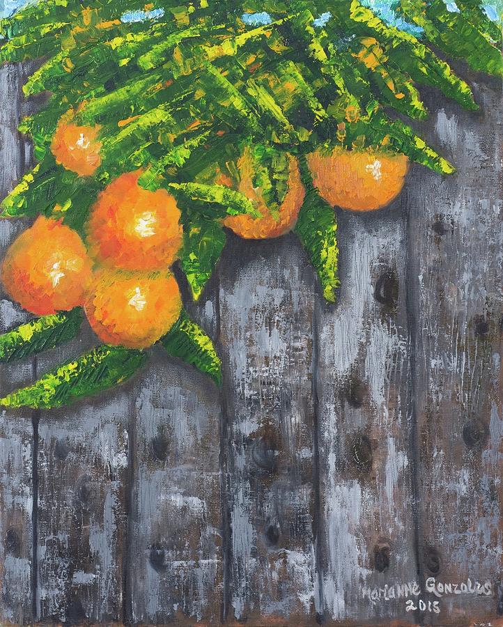 Winters Fruit Painting by Marianne Gonzales