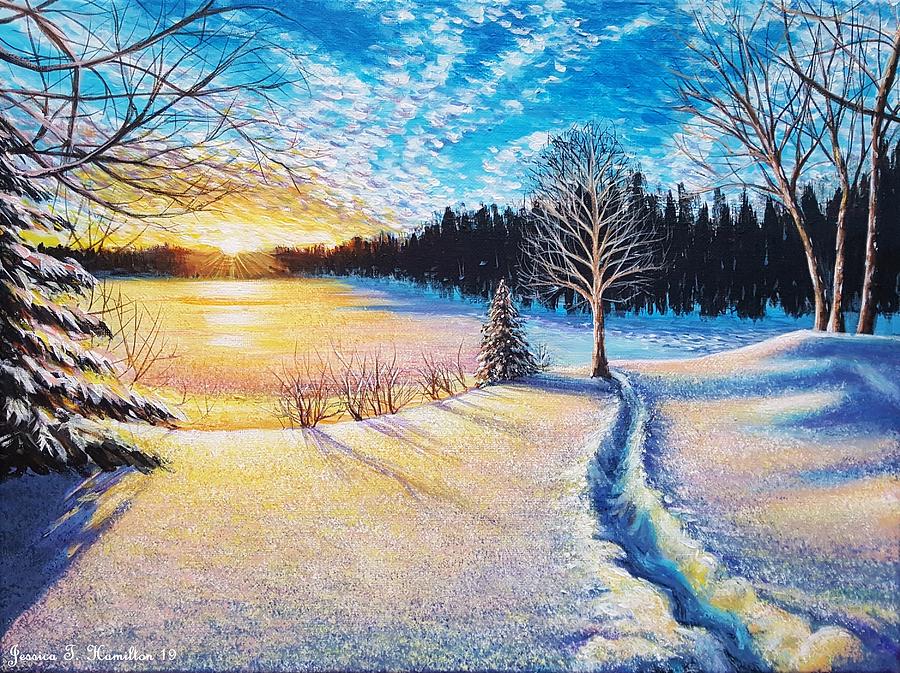 Winters Glow Painting