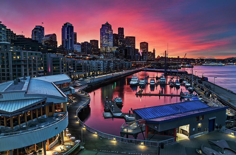 Winters Morning Palette Seattle Photograph by Stephen Kacirek - Fine ...