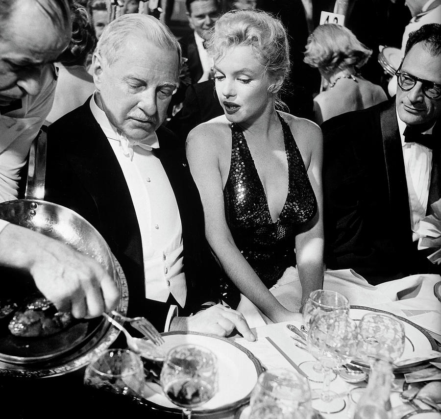 Winthrop Aldrich, Marilyn Monroe And Arthur Miller Photograph by Peter Stackpole