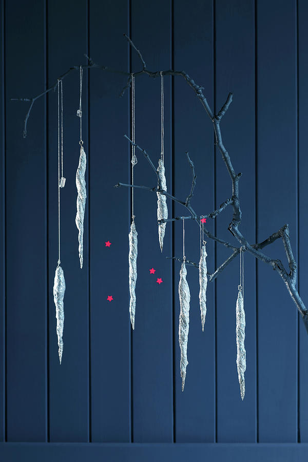 Wintry Icicle Decorations Handmade From Papier-mch Photograph by Thordis Rggeberg