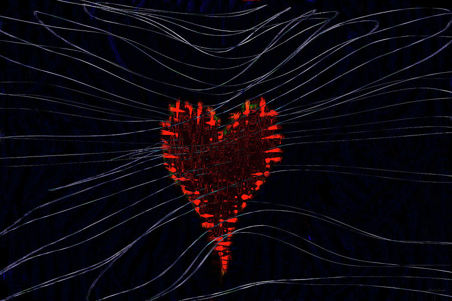 Wired Heart Digital Art by Linda Sannuti