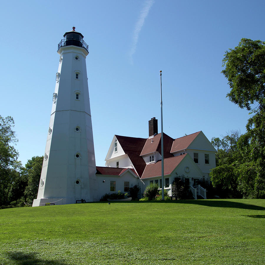 Wisconsin North Point Light Station SQ Format Photograph by Thomas ...