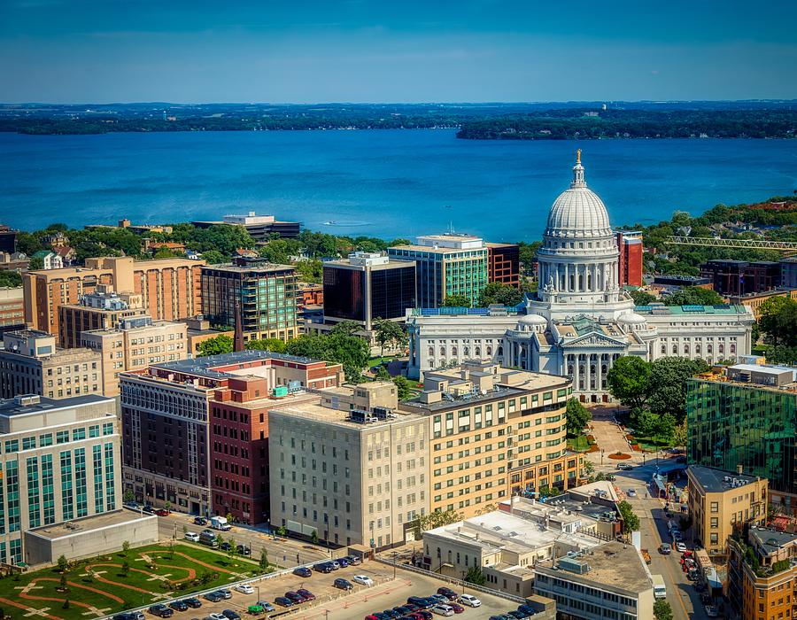 Madison Photograph - Wisconsin State Capitol by Mountain Dreams