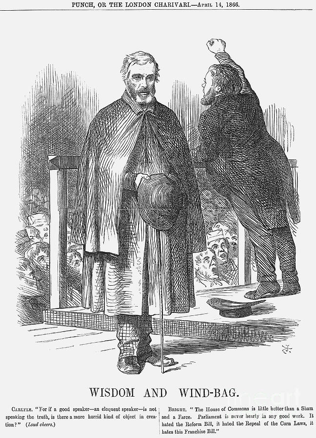 Wisdom And Wind-bag, 1866. Artist John Drawing by Print Collector