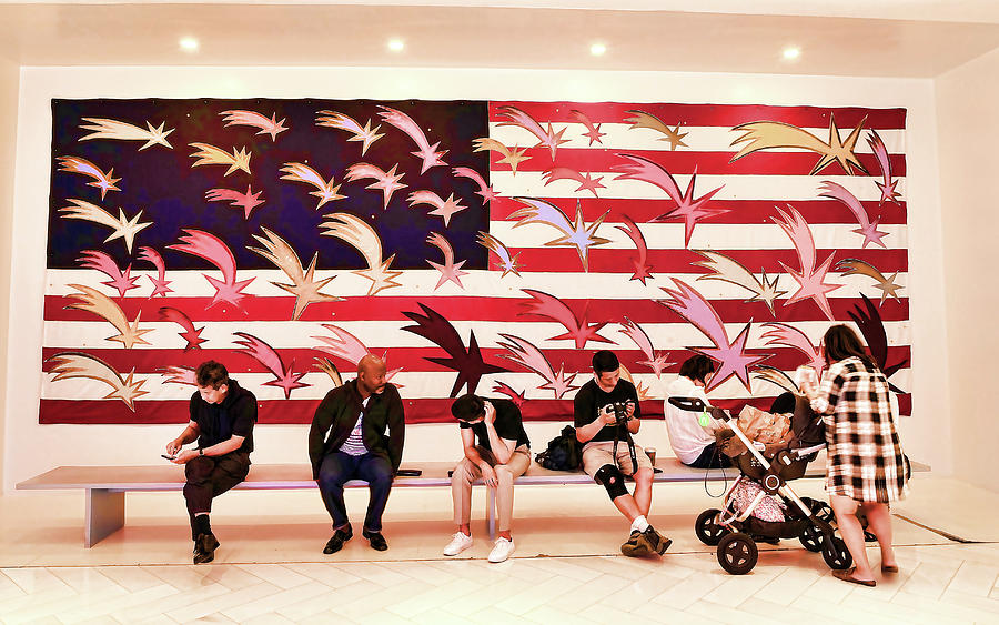 Wishing Stars American Flag Mural by Allen Beatty Wishing Stars American Flag Mural by Allen Beatty
