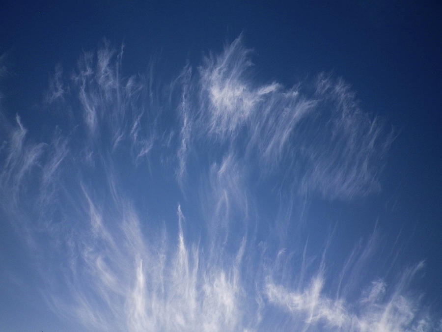 Wispy Cirrus Clouds Devon Photograph by Richard Brookes