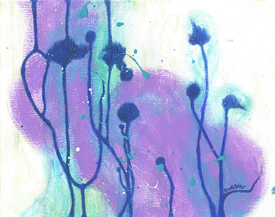 Pattern Painting - Wisteria Dream 2 by Becky Roesler Art