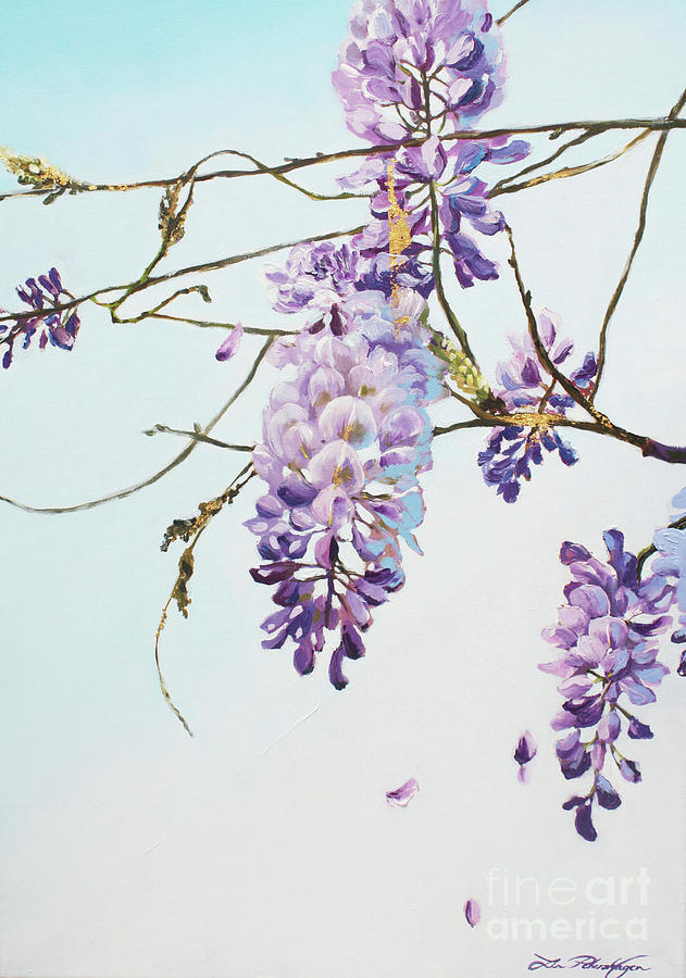 Wisteria Sinensis Painting by Lin Petershagen
