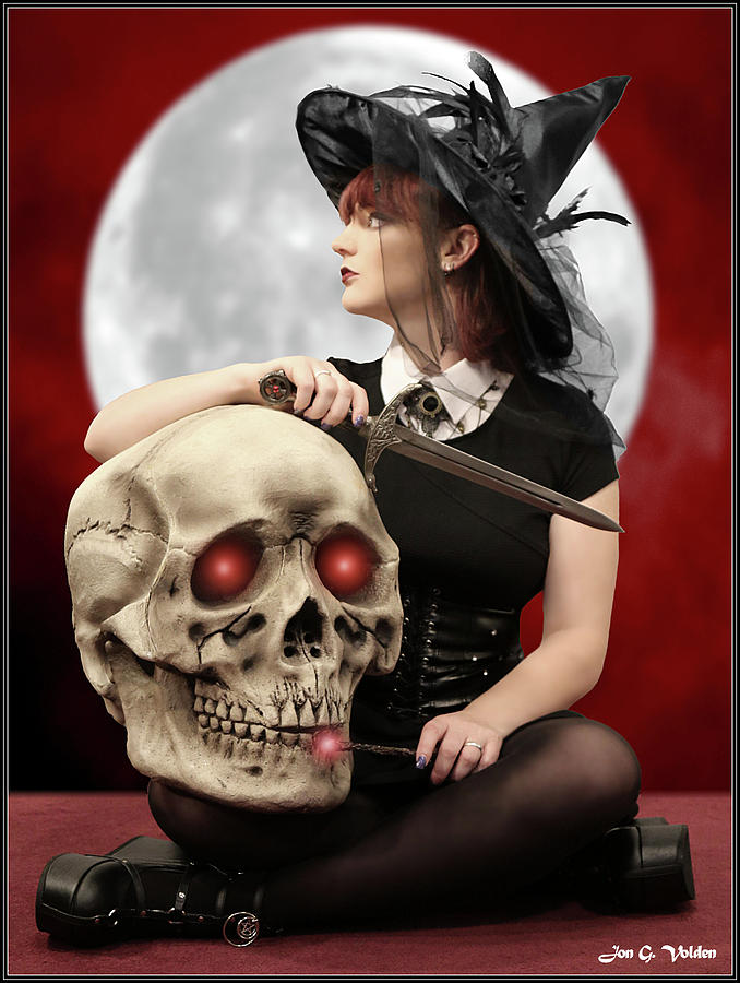 Witch And the Giant Skull Photograph by Jon Volden