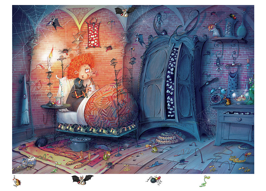 Spider Painting - Witch Bedroom by Francois Ruyer