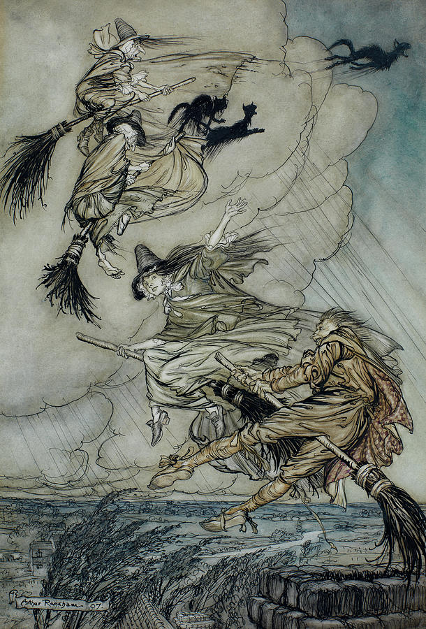 Arthur Rackham Painting - Witches, 1907 by Arthur Rackham Arthur Rackham Painting - Witches, 1907 by Arthur Rackham