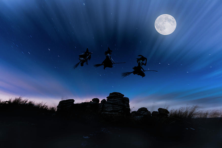 Witches Flying over Combestone Tor, Devon. Photograph by Maggie Mccall ...