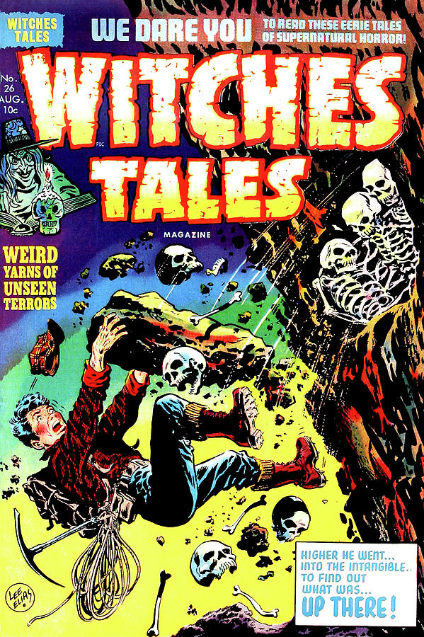 Witches Tales #26 Up There! Painting by Lee Elias