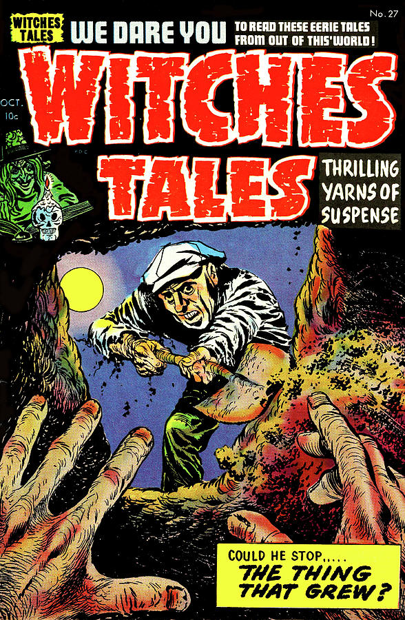 Witches Tales #27 The Thing That Grew? Painting by Bob Powell