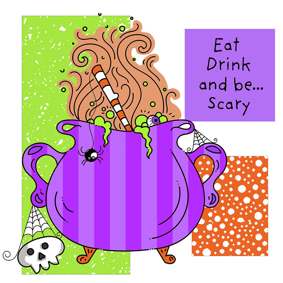 Halloween Digital Art - Witchly Night Out II by Deidre Mosher Halloween Digital Art - Witchly Night Out II by Deidre Mosher