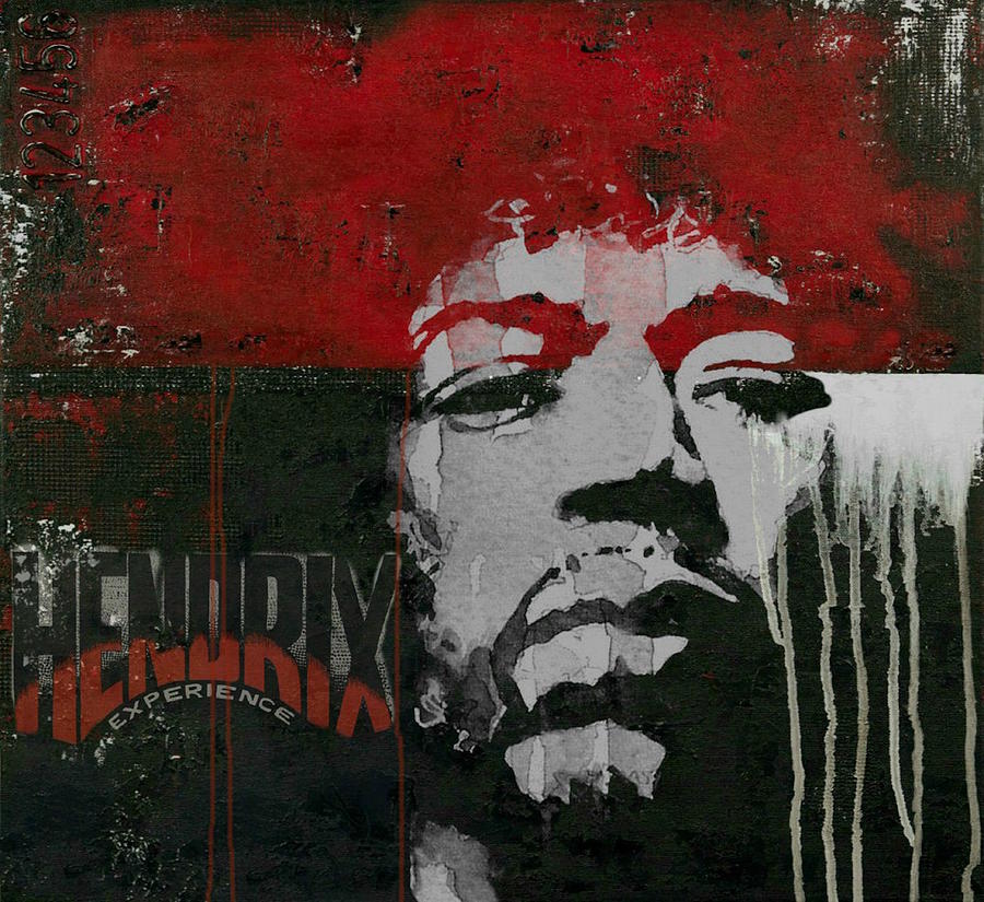 With A Circus Mind Thats Running Wild - Jimi Hendrex Mixed Media by Paul Lovering