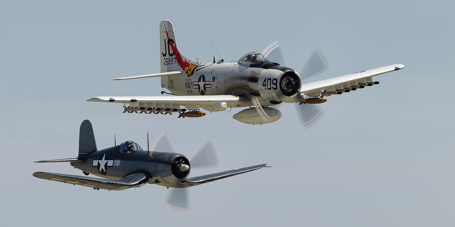 Transportation Photograph - With A Side Of Corsair by Jay Beckman