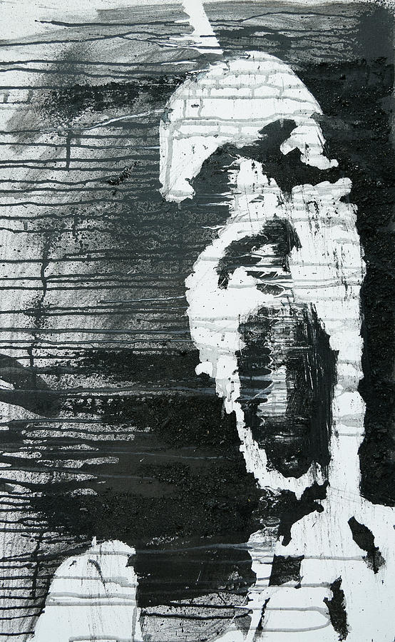 Black And White Painting - With Devils by Adi Vesely-Shore