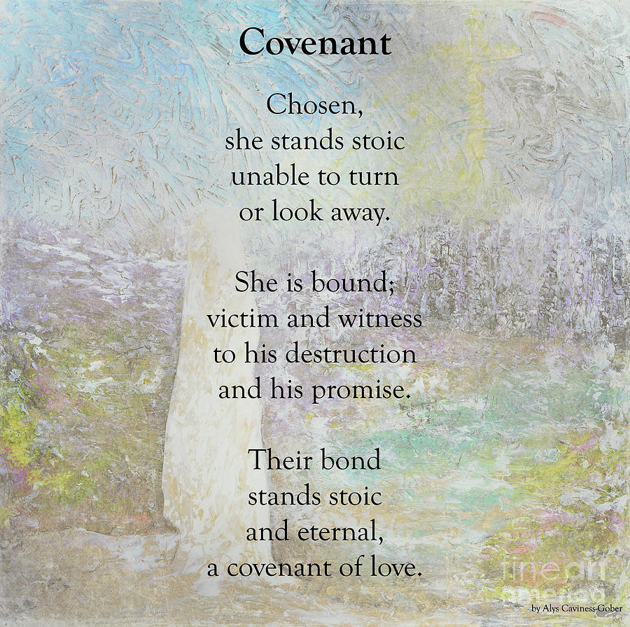 Witness with Covenant poem Mixed Media by Alys Caviness-Gober