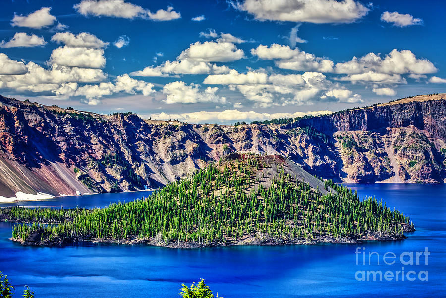 Wizard Island in Crater Lake Photograph by Bruce Block