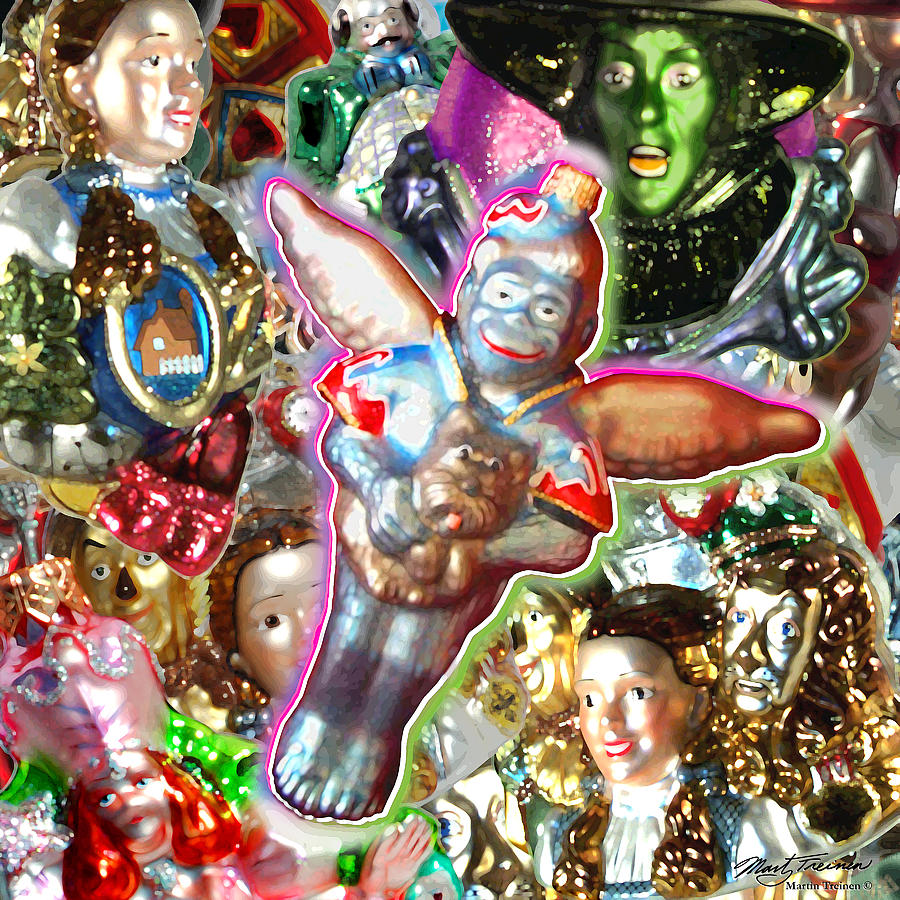 Wizard Of Oz Flying Monkey Christmas Ornaments Painting By Marty