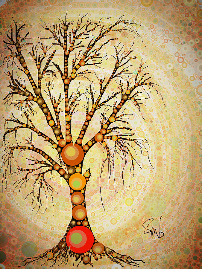 Circles Digital Art - Wizard Tree by Steven Boland