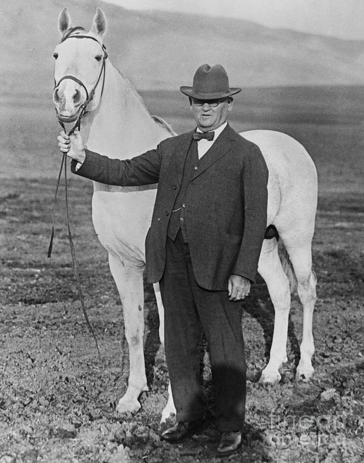 W.k. Kellogg With Arabian Steed Photograph by Bettmann