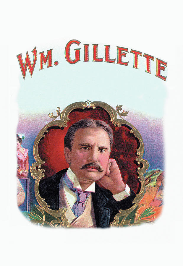 Wm. Gillette: Cigar Label Painting by Unknown